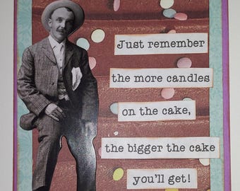 Handmade Birthday Card with a bit of humor