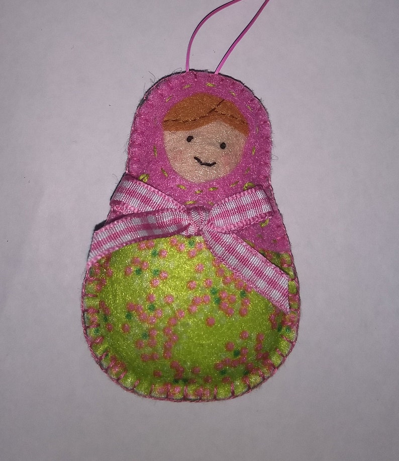 Babushka Nesting Doll Felt Ornament Etsy