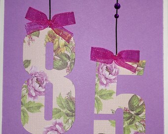 Handmade Card for 85th Birthday
