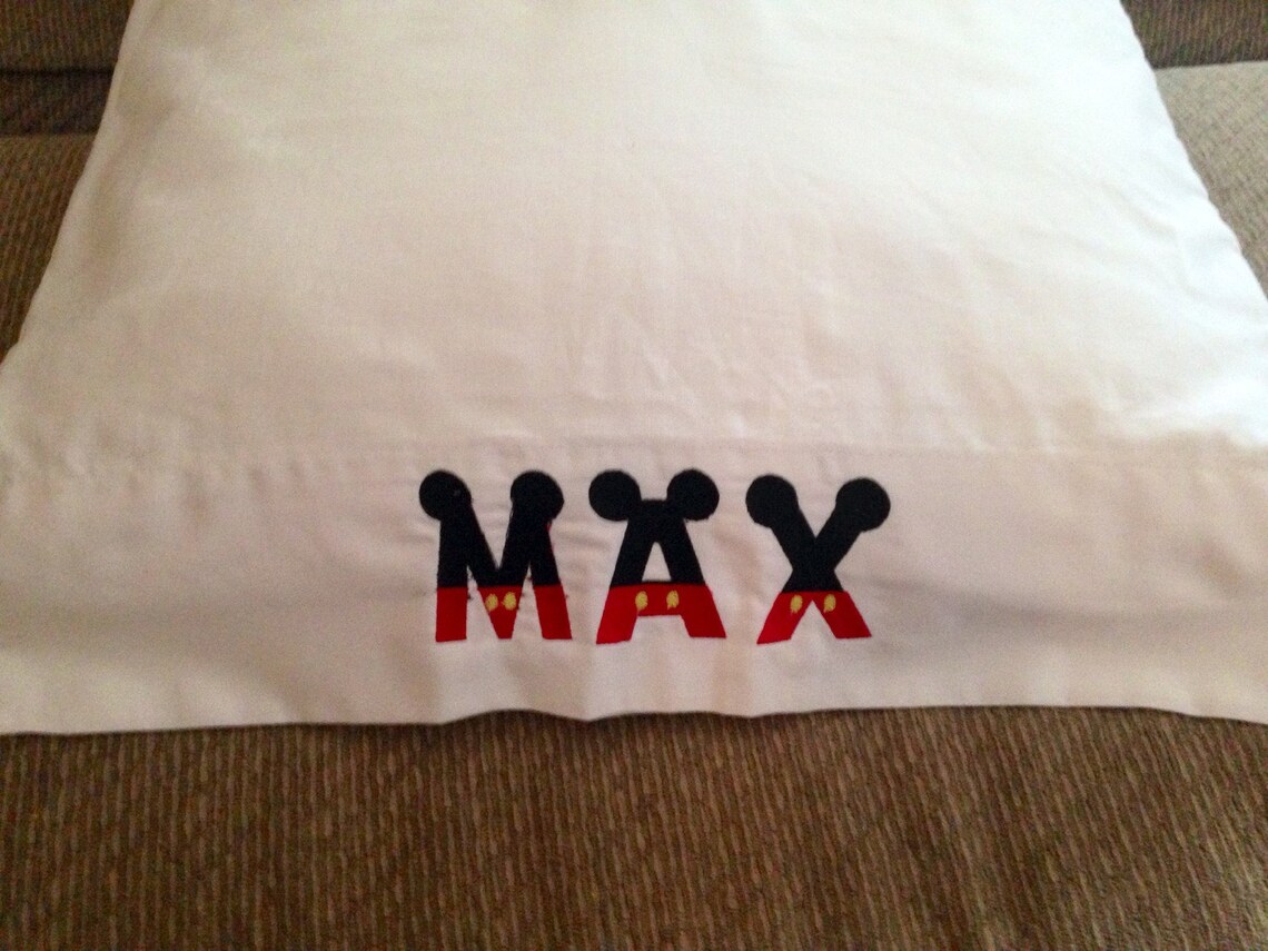 Personalized embroidered name pillow case up to 6 letters Etsy
