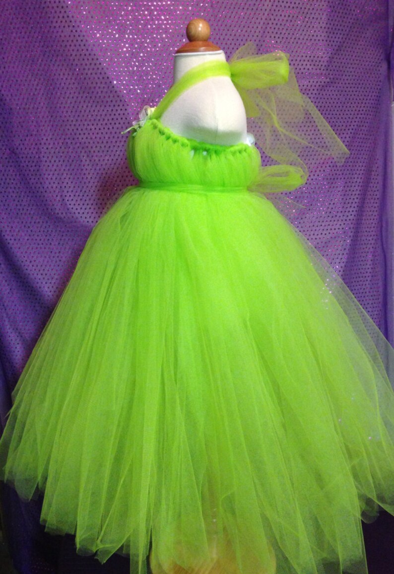 Tinkerbell Tutu Dress With Matching Tinkerbell Ribbon | Etsy