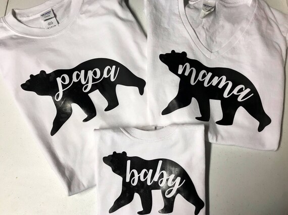 Oso Camisas De La Familia Mama Oso Papa Oso Y Bebe Oso Etsy