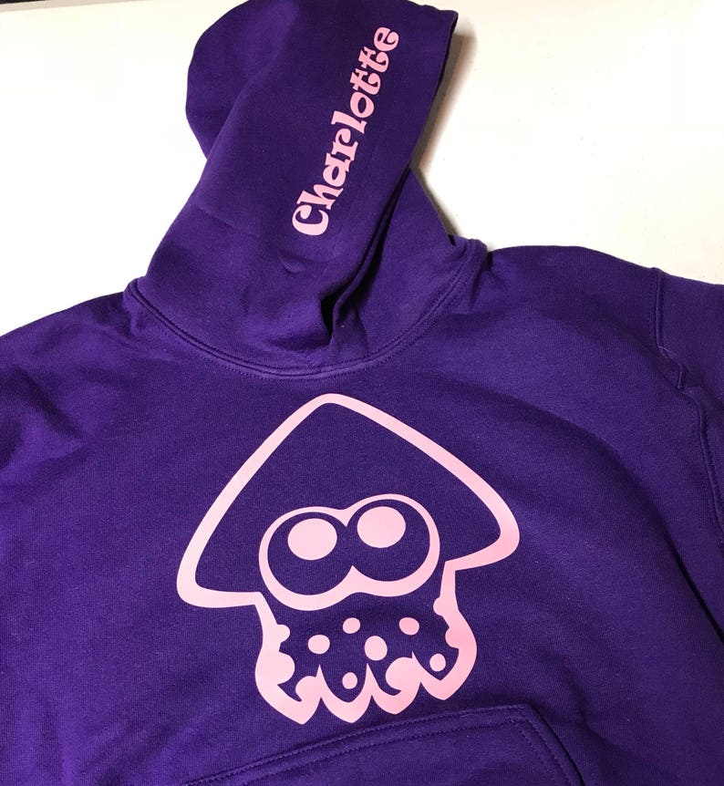 Custom Personalized Splatoon Inspired Hoodie With Name Etsy