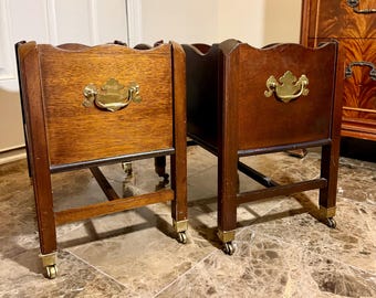 Rare Pair! Vintage Mahogany Magazine Racks (**FREE SHIPPING** see details )