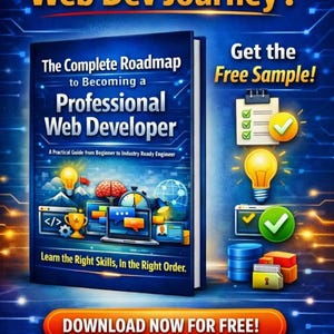 The Complete Roadmap to Becoming a Professional Web Developer | Web Development eBook | Coding & Programming Guide | HTML, CSS, JavaScript