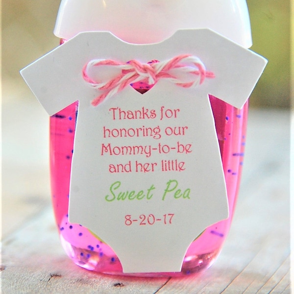 Mommy to be & sweet pea Baby Shower Party Favor Gift Tag l Sprinkle l Mom-to-be l Honoring l Celebrating l Coed l Hand Sanitizer l Gender