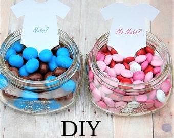 PRINTABLE - Nuts? or No Nuts? ~ Gender Reveal Party ~ Boy? or Girl? ~ 3 1/2"