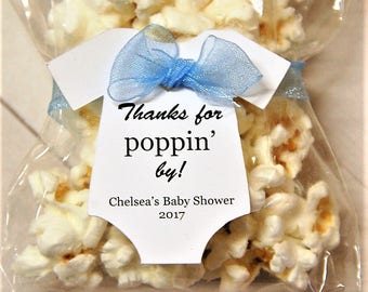 Thanks For Poppin' By Party Favor Gift Tags l Popping By Baby Shower Gift Tags l Popcorn Ready To Pop Sprinkle l 10 Tags (TAGS ONLY)