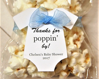 Thanks For Poppin' By Party Favor Gift Tags l Popping By Baby Shower Gift Tags l Popcorn Ready To Pop Sprinkle l 10 Tags (TAGS ONLY)