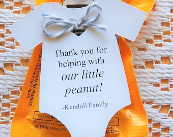 Thank You Nurse Gifts l Thanks For Showering Our Little Peanut l Hospital l Thank you Bags l Delivery Nurse Tags l 10 Tags (Tags Only)