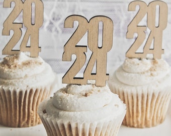 Graduation Cupcake Toppers, minimalist 2025 graduation picks, high school grad decor, 2025 college grad, class of 2025 cupcake topper