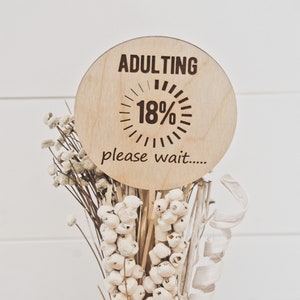 18th birthday decoration, 18th birthday cake topper, 18 birthday party decor, birthday for him, birthday for her, eighteenth centerpiece