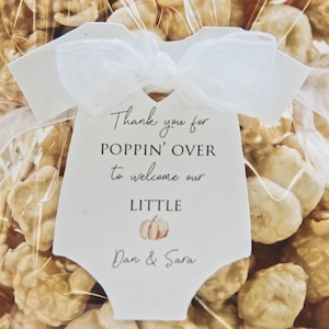 Little Pumpkin Baby Shower l Fall Shower l Thank you for popping over l Sprinkle Party Favor Gift Tags l Gender Reveal l 10 tags (TAGS ONLY)