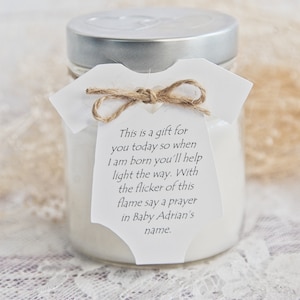 Baby Shower Candle Favors for guests, Gift for you today, Burn this light Tag, Girl Baby Shower Favors, Boy Baby Shower Favors