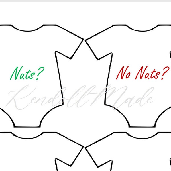 PRINTABLE - Nuts? or No Nuts? ~ Christmas Gender Reveal Party ~ Boy? or Girl? ~ 3 1/2"