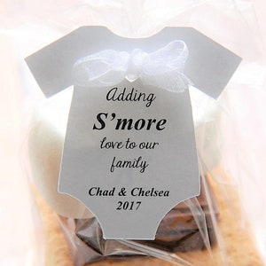 Adding S'more love to our family Baby Shower New Party Favor Gift Tags l Winter Wonderland l Christmas New Addition l Gender Reveal 10 tags
