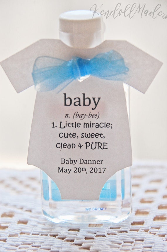10 tags (TAGS ONLY) Hand Sanitizer Gift Tags ~ Onesie ~ Baby Shower Party Favor ~ Coed ~ BBQ ~ Baby q ~ Drive By ~ Summer ~ Pure Joy ~2 1/2" Il_570xn