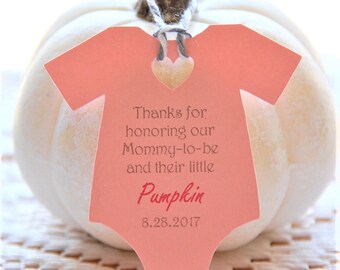 Halloween little pumpkin baby shower party favor l honoring mommy to be thank you gift tags l gender reveal l baby sprinkle l Fall l 10 tags