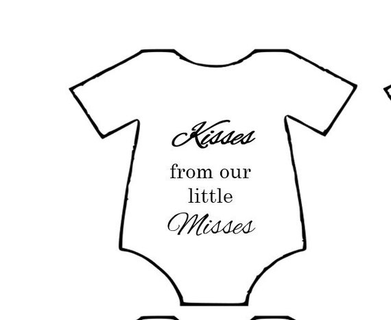 PRINTABLE - Kisses from our little Misses ~ Baby Onesie Tags ~ Baby ...