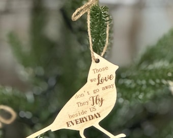 Cardinal Christmas Ornament, Memorial Cardinal Ornament, In loving memory ornament, Remembrance Ornament, memorial favor ideas