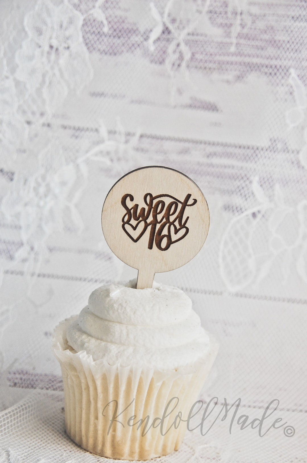 Sweet 16 Birthday Cupcake Toppers Sweet 16 for Her Daughters Etsy