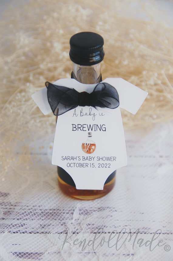 A Baby Is Brewing Halloween Baby Shower Party Favor Gift Tags, Onesie
