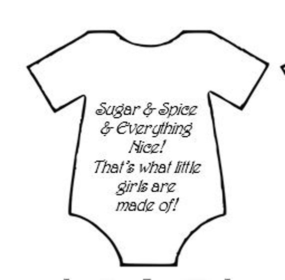 Printable Sugar Spice And Everything Nice That S What Little Girls Are Made Of Gift s Baby Shower Onesie s Party Favors Pdf Diy 2 By Kendollmade Catch My Party