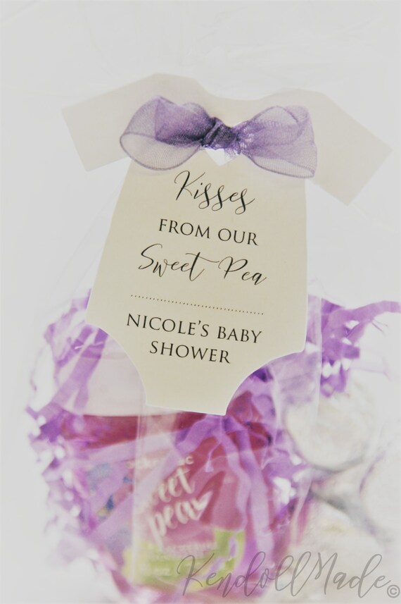 10 tags (TAGS ONLY) Kisses from our Sweet Pea ~ Baby Shower Onesie Gift Tags ~ Party Favor ~ Girl ~ Sip n See ~ Sprinkle ~ 2 1/2" Il_570xn