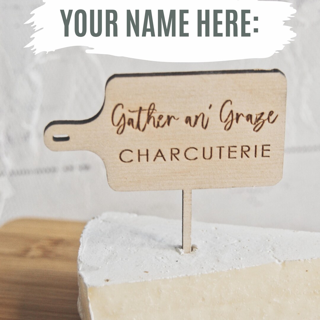 Personalized Food Pick, Custom Wooden Food Pick for Charcuterie Board ...