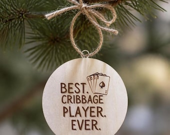 cribbage ornament, cribbage gifts for grandma or grandpa, mom or dad gift, 1st place ornament