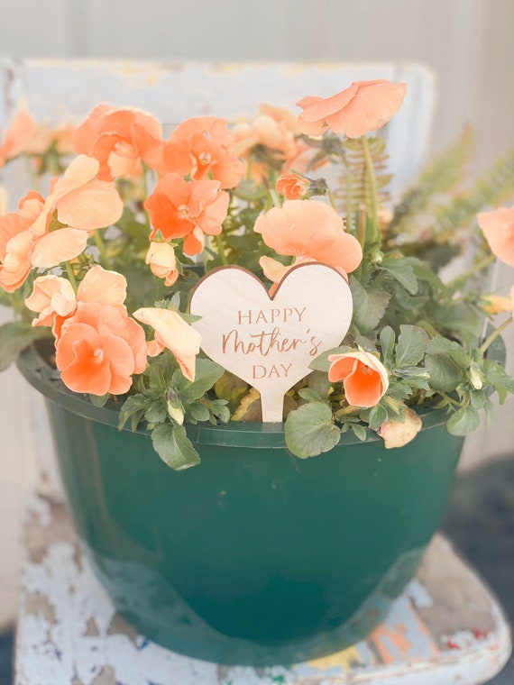 Happy Mother's Day Wood Pick ~ Food Pick ~ Flower Pick ~ Plant Marker ~ Mom Gift Ideas ~ Mothers Day Gift ~ Gifts for Her