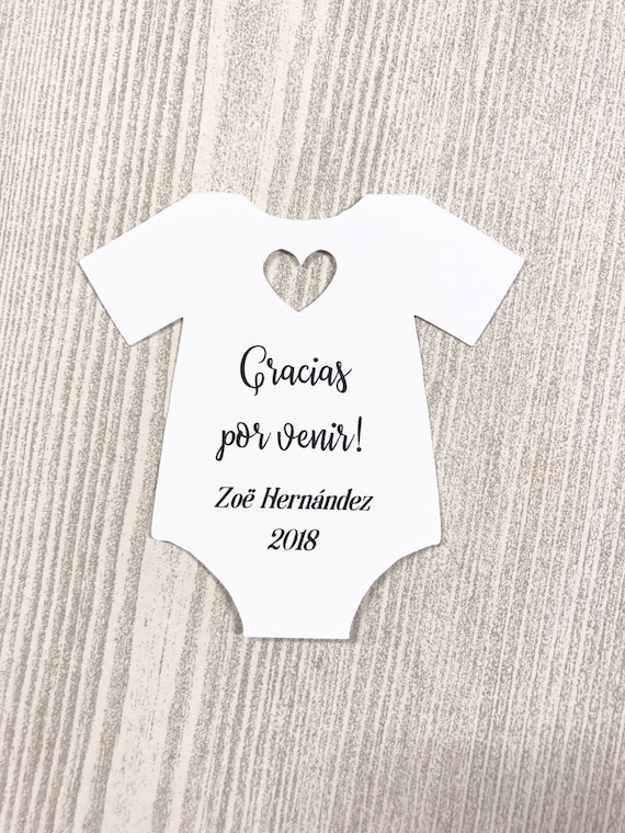 Gracias por venir Baby Shower Onesie Party Favor Gift Tags l