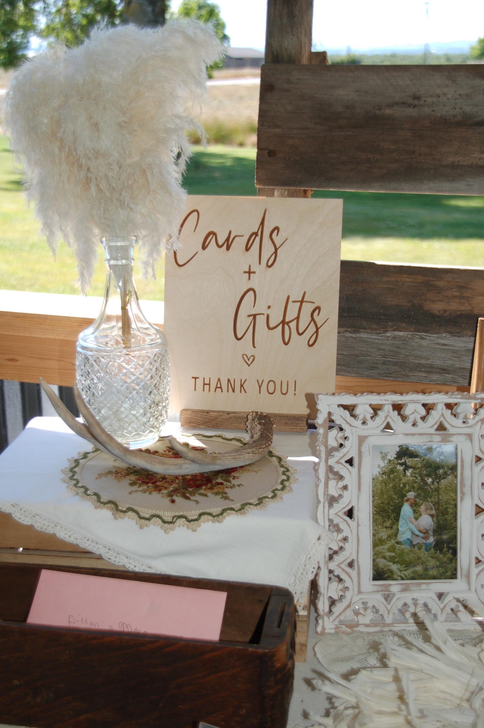 Cards & Gifts Wood Sign, Wedding Sign, Card and Gift Table Decoration ...