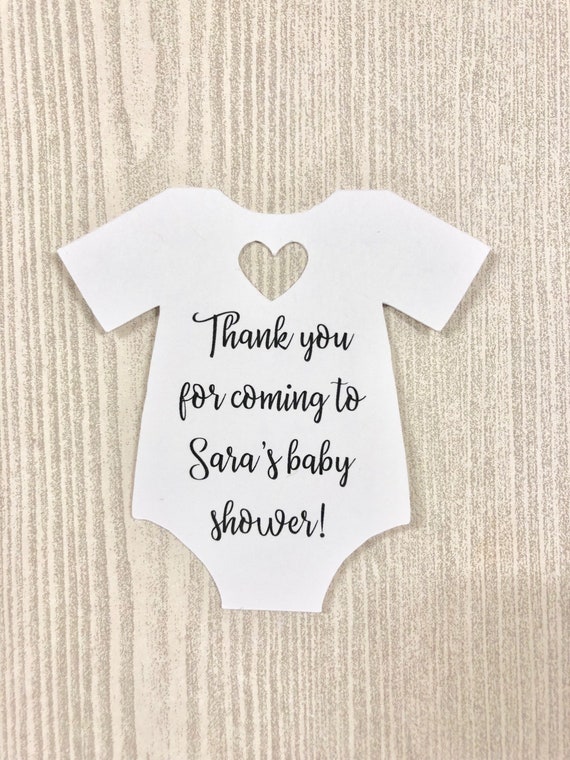 10 tags (TAGS ONLY) Thank you for coming to my shower ~ Gift Tags ~ Baby Onesie ~ Baby Shower Party Favor Tags ~ 2 1/2" ~ Multiple Colors Il_570xn