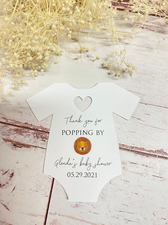 Thank you for popping by ~ safari ~ lion ~ Gift Tags ~ Baby Shower Gift Tags ~Baby Shower Party Favor~2.5" Il_570xn