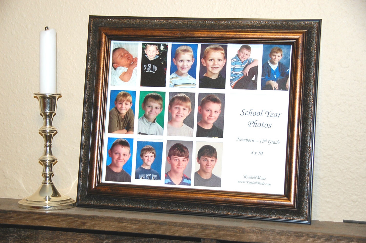 School Year Picture Frame Mats Only 8x10 Newborn 12th Zoom