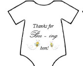 PRINTABLE - Burn this light Gift Tags with Pink Ink ~ Baby Onesie Tags ...