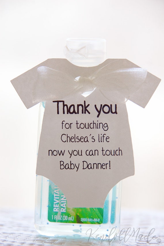 10 tags (TAGS ONLY) Hand Sanitizer Gift Tags ~ Onesie ~ Baby Shower Party Favor ~ Coed ~ Baby q ~ sip and see ~ Summer ~ Pure Joy ~2 1/2" Il_570xn