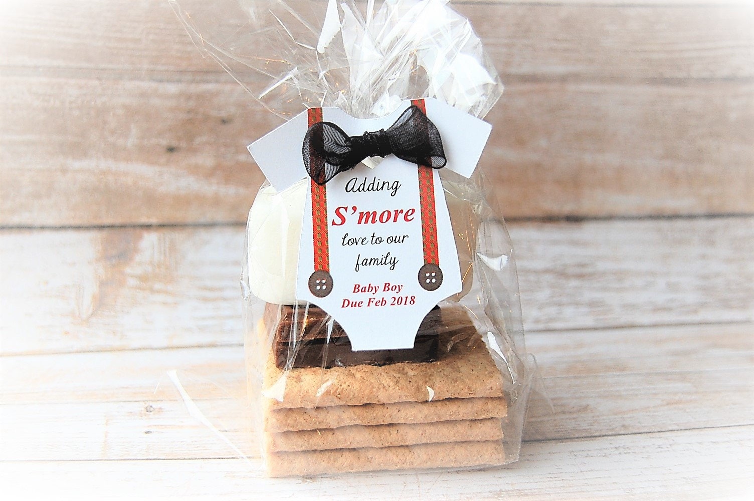 S\u2019more Baby Shower Favor Tags Party Favor Gift Tags Adding S/'more Love To Our Family Tags Mini Onesie Girl Baby Shower Smore Favor Tags