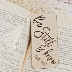 Be Still & Know Wood Bookmark, Bookworm Essential, Bible Study Gift Idea, Christian Bookmark, Bookmark with Scripture, Inspirational Gift