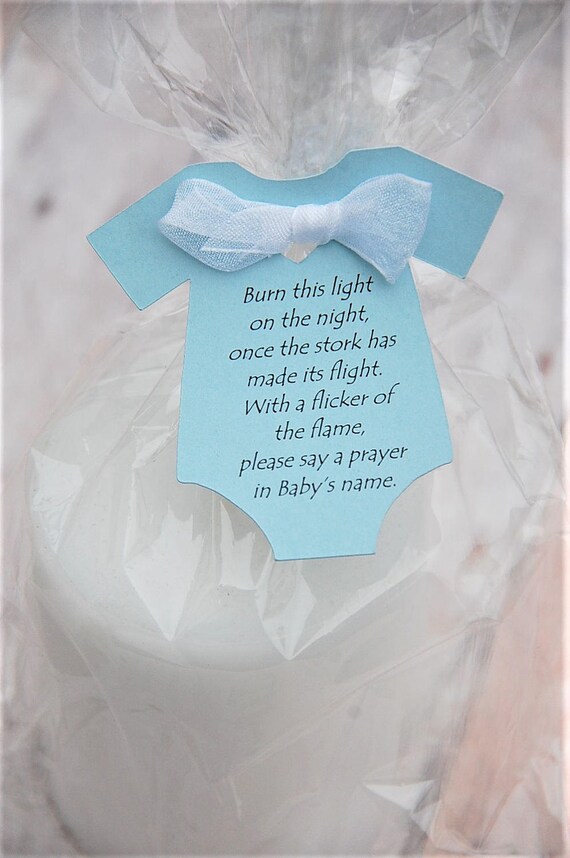 candle baby shower tags