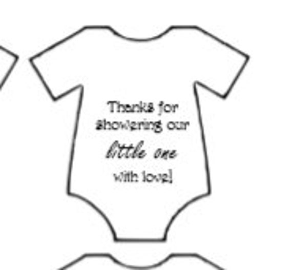 PRINTABLE - Thanks for showering our little one with love Gift Tags ...