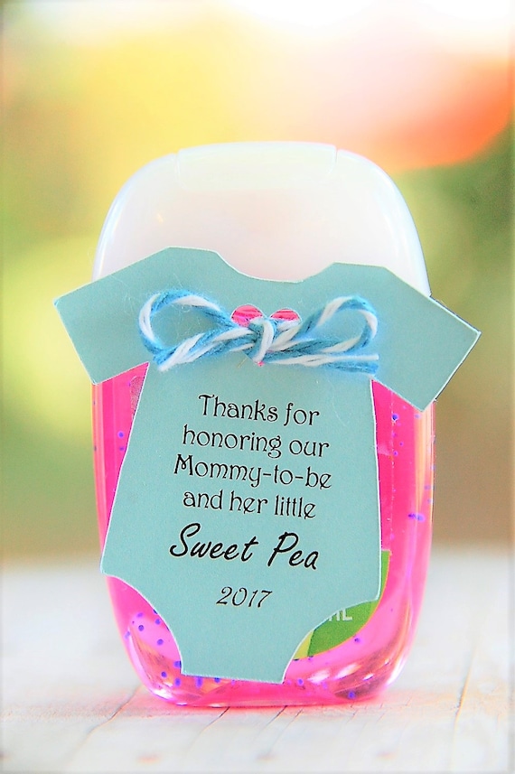 Sweet Pea Baby Shower Party Favor Gift Tags l Mommy-to-be Gender Reveal l Baby Sprinkle l Honoring l Celebrating Hand Sanitizer l 10 Tags Il_570xn
