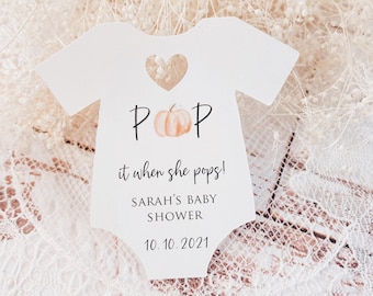 Little Pumpkin Baby Shower Favor Tags: Fall Halloween Party (10 Tags)