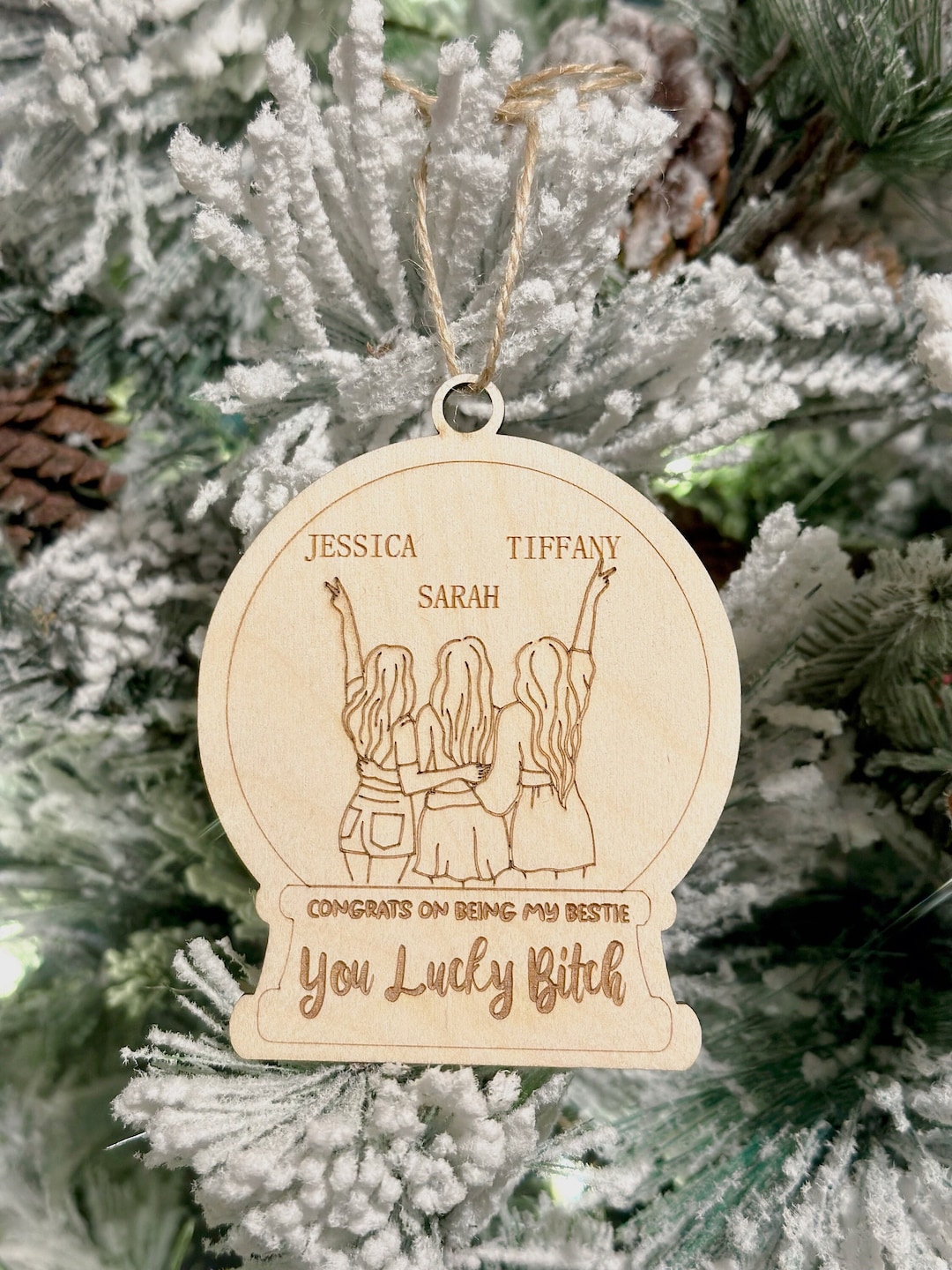 Personalized Best Friend Christmas Ornament, Best Friend Christmas Gift ...