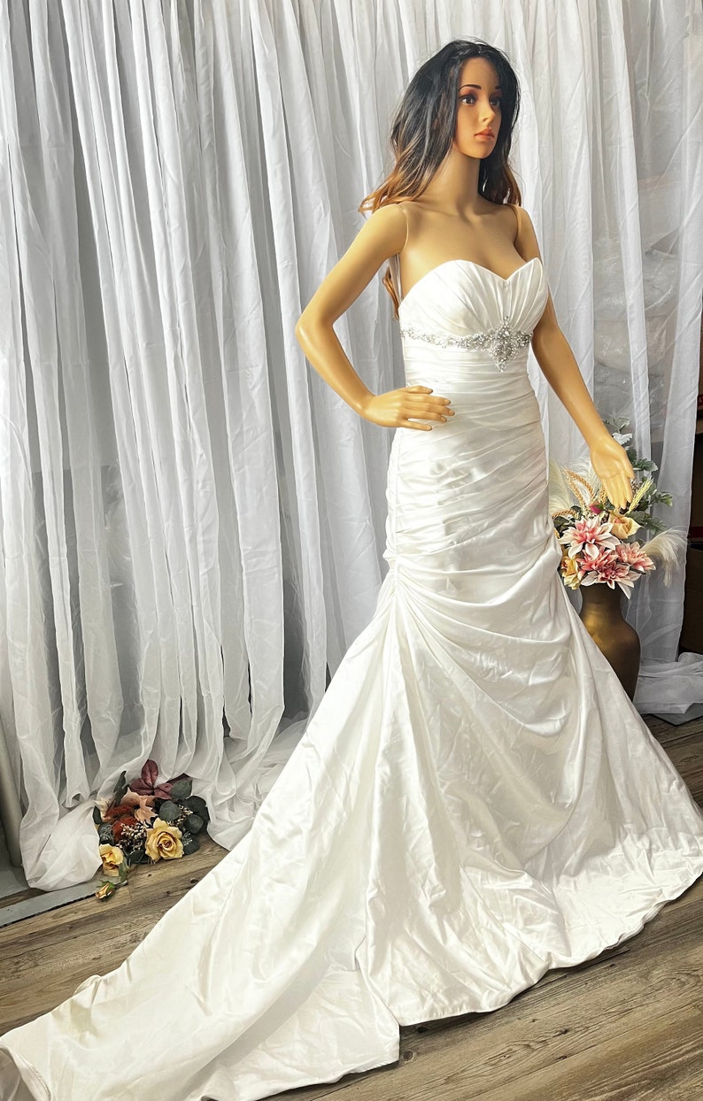 Demetrios Strapless Ivory Wedding Dress Style 4284 Discount Etsy