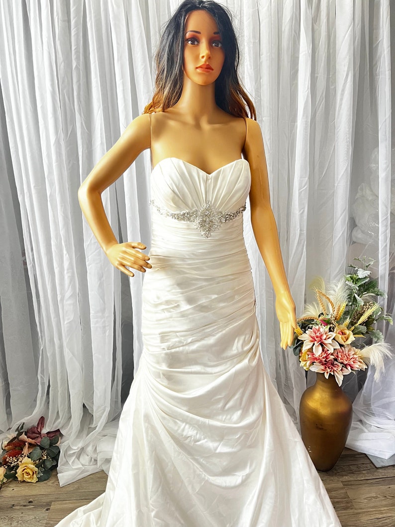 Demetrios Strapless Ivory Wedding Dress Style 4284 Discount Etsy