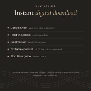 Recordatorio de renovación y seguimiento de fechas de vencimiento / Planificador de administración de la vida en Google Sheets y Excel / Recordatorios de Google Calendar / Organizador del hogar imagen 8