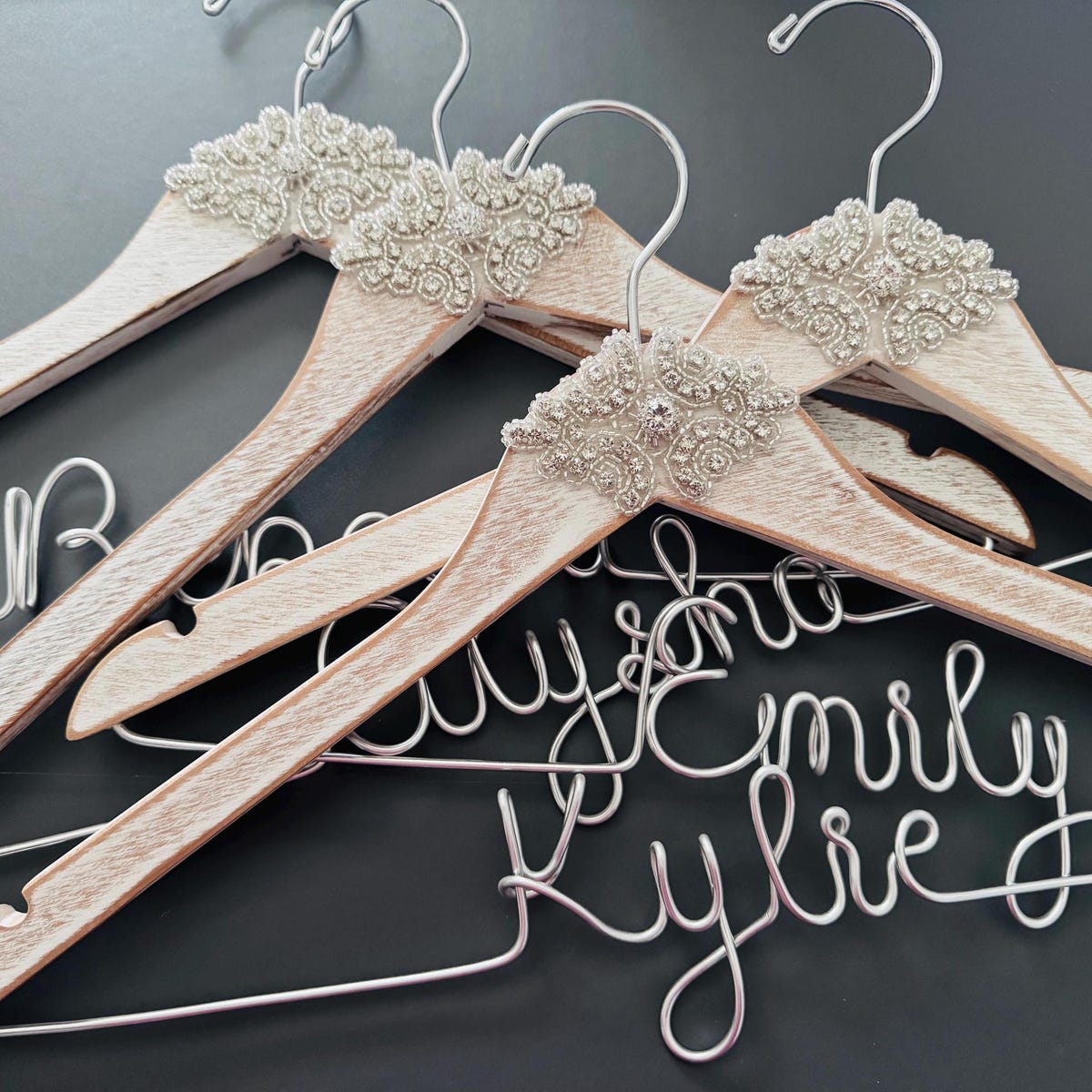 THICK WIRE Vintage Rustic Wedding Dress Hangers, Personalized Bridal Hanger, Bling Bride Hanger, Bling Wedding Hanger, Bridal Shower Gift - Etsy
