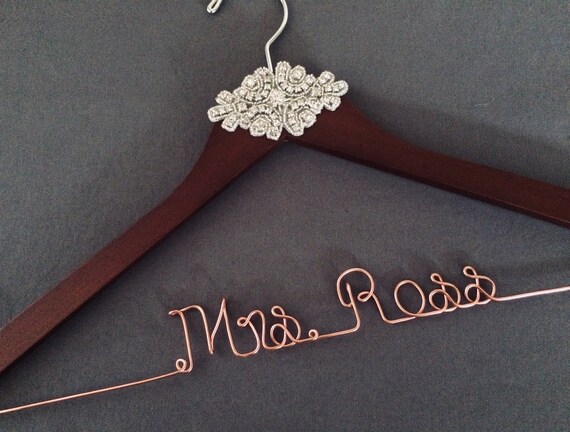 Rhinestone Wedding Dress Hanger Crystal Accent Bridal Etsy